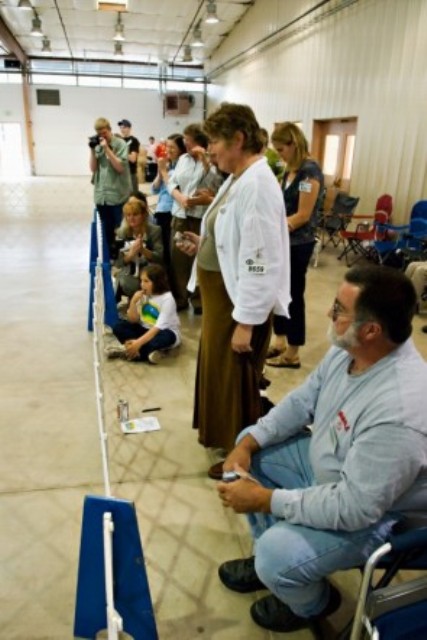 crowd listening